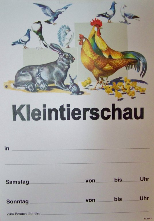 Plakat "Kleintierschau"
