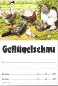 Plakat "Geflügelschau"